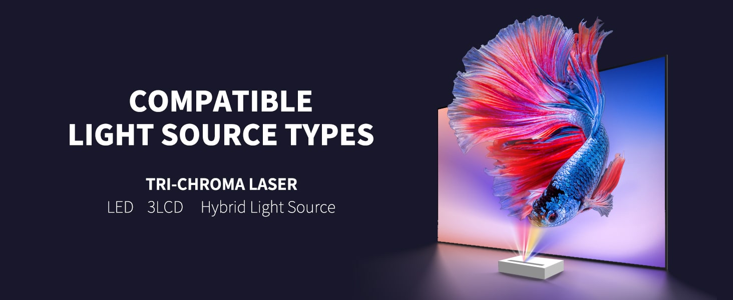 2024 wupro cinema peacock series evo fresnel ALR fixed frame screen for tricolour laser projectors