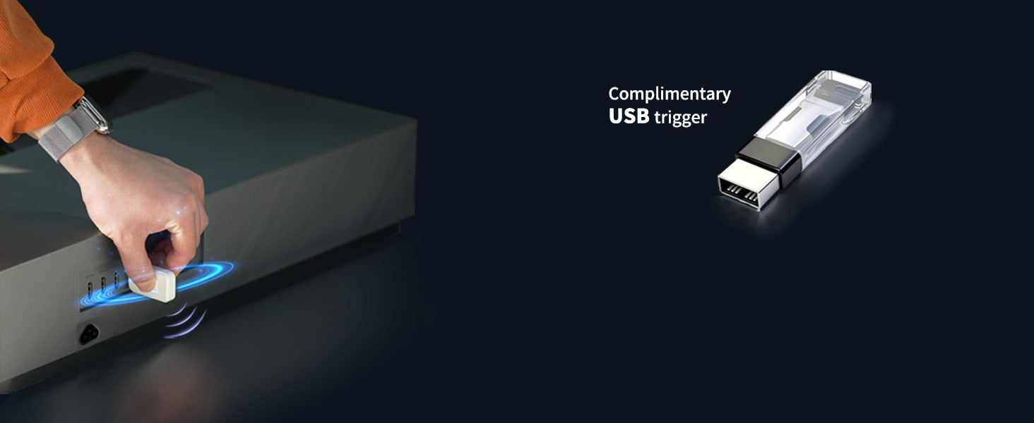 WUPRO Cinema LeApex floor rising screen  with USB trigger ,Enjoy a seamless home cinema experience with one-touch synchronization