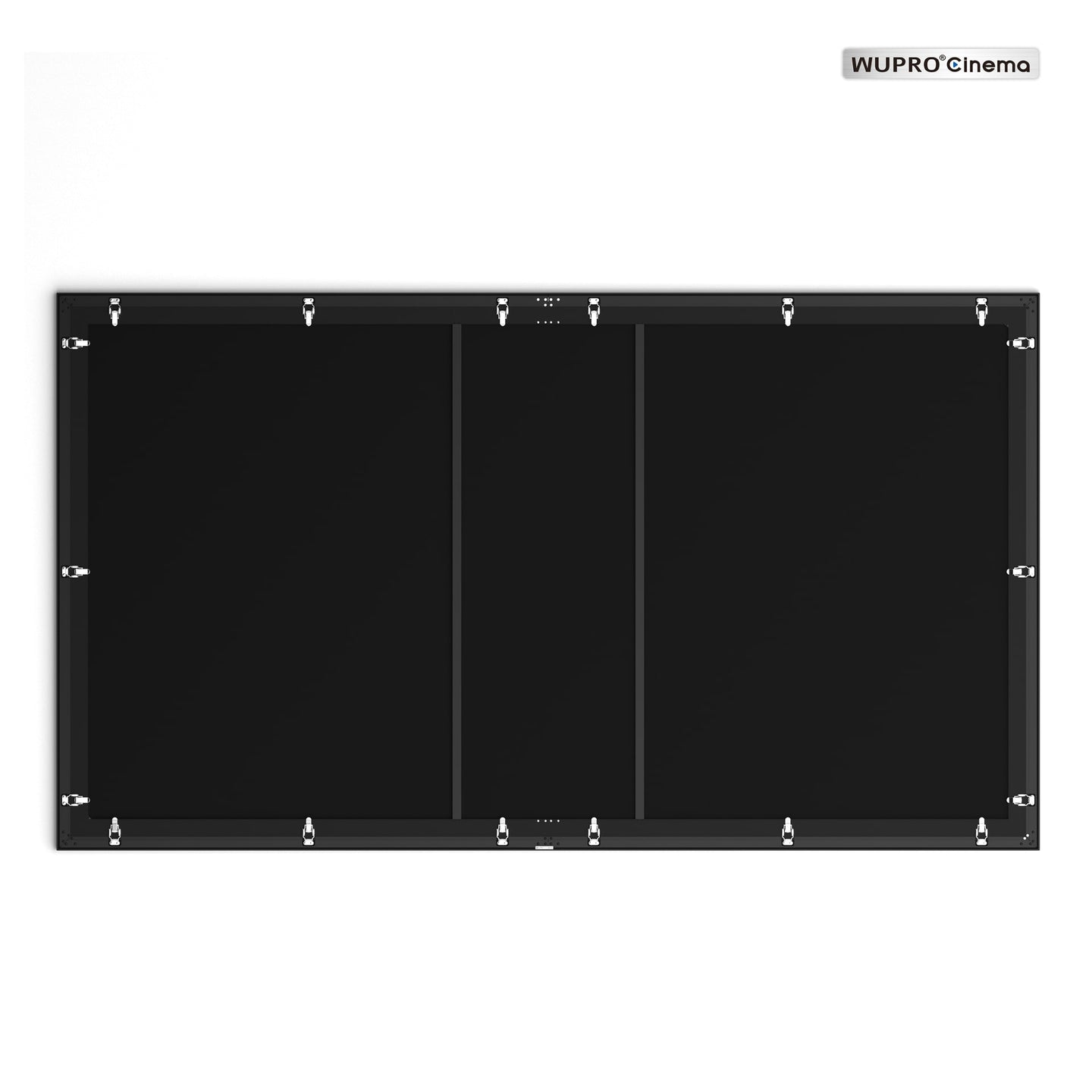 WUPRO Cinema Peacock Evo Fresnel Ultra-Contrast ALR Tri-Chroma Laser Fixed Frame Projector Screen – Rear View