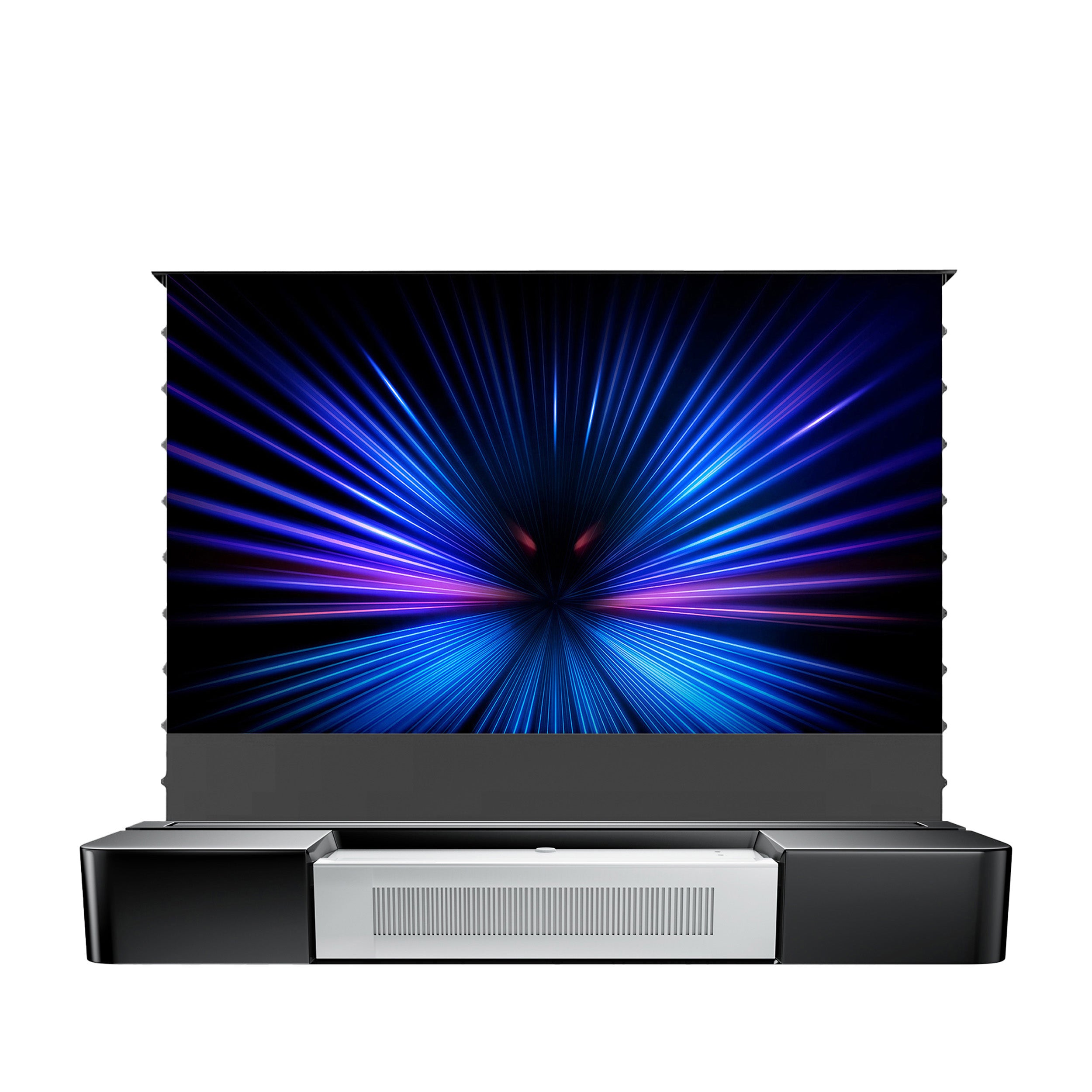 WUPRO Cinema Eterna Series Top quality solid wood smart Laser TV Cabinet with UST floor rising screen