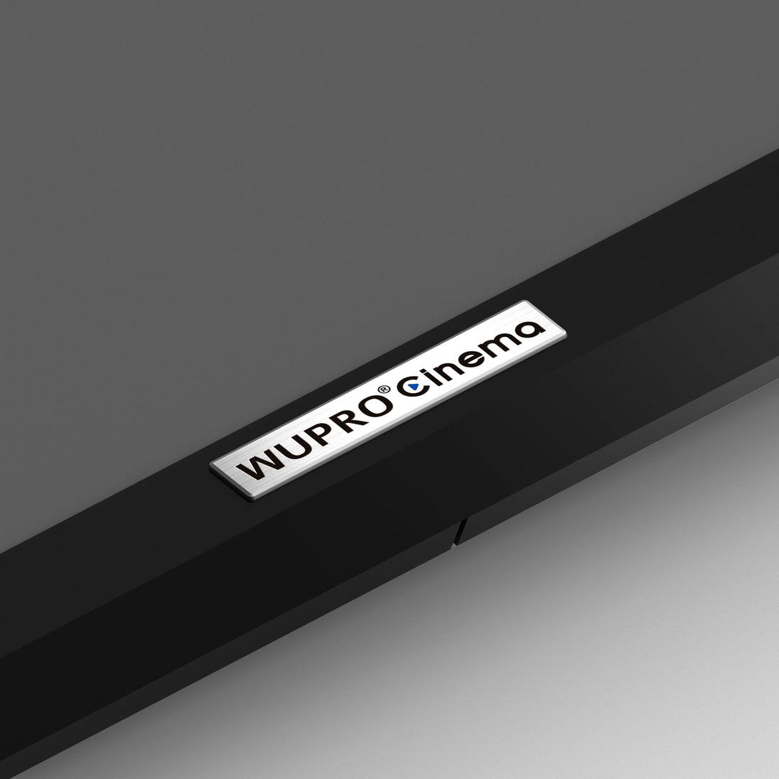 WUPRO Cinema Peacock Evo Fresnel Ultra-Contrast ALR Tri-Chroma Laser Fixed Frame Projector Screen – Logo Detail