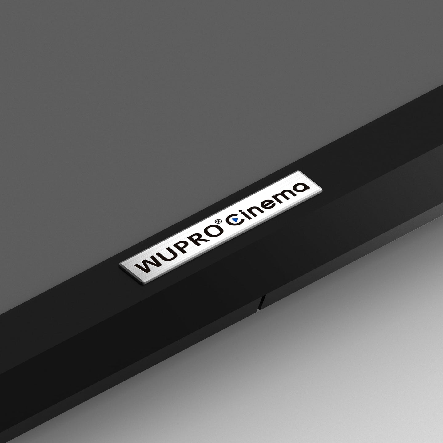 WUPRO Cinema Peacock Evo Fresnel Ultra-Contrast ALR Tri-Chroma Laser Fixed Frame Projector Screen – Logo Detail