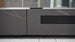 WUPRO Cinema Rock Panel Customisable Laser TV Cabinet for UST Projector Black and Gold Details Actual Photo