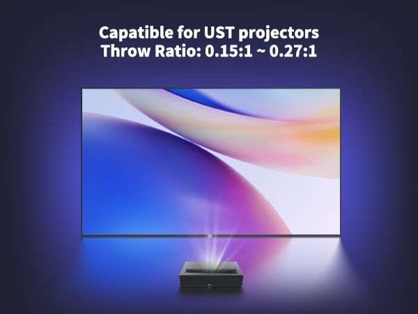 2024 wupro cinema Peacock Series Evo fresnel ALR fixed frame Screen Compatible with 0.25:1-0.27:1 UST Projectors