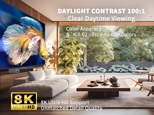 2024 wupro cinema peacock series Evo fresnel ALR fixed frame Screen Daylight contrast 100:1 ,clear daytime viewing