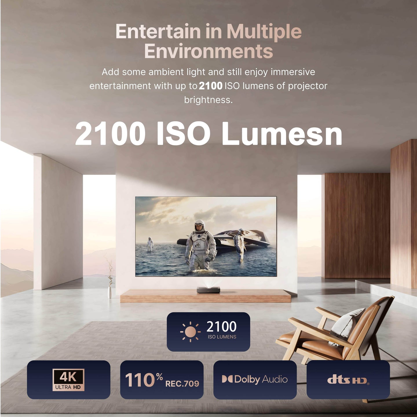 FORMOVIE Cinema Edge 4K Laser TV projector 2100 ISO lumens