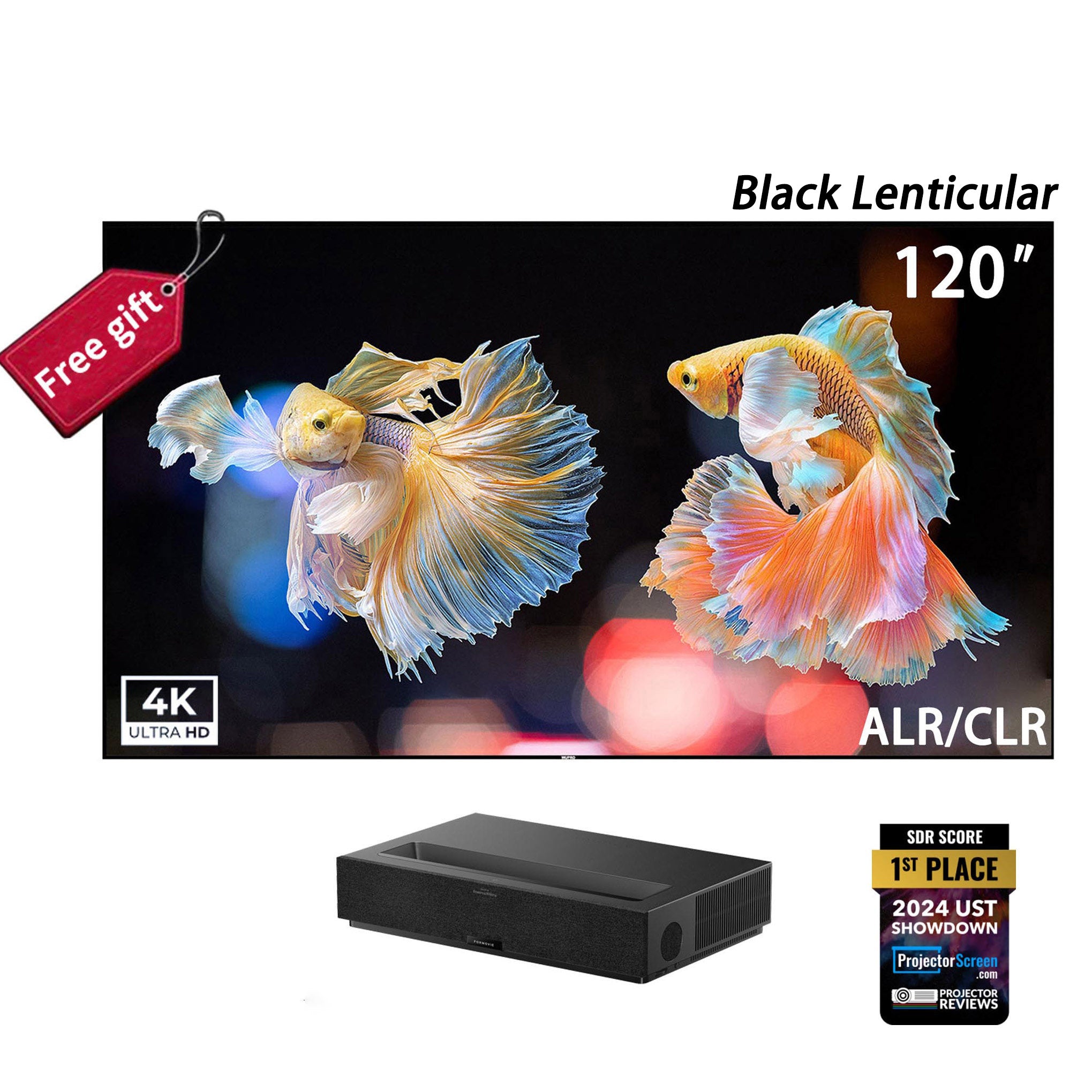buy Formovie Theater Premium and free get 120inch alr clr fixed frame screen