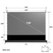 150inch WUPRO Cinema Lenticular ALR CLR Floor rising screen forUST projector,Size details