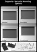 WUPRO Cinema FlowArc Electric Drop Down Projector Screen Supports 4 Versatile Mounting Options