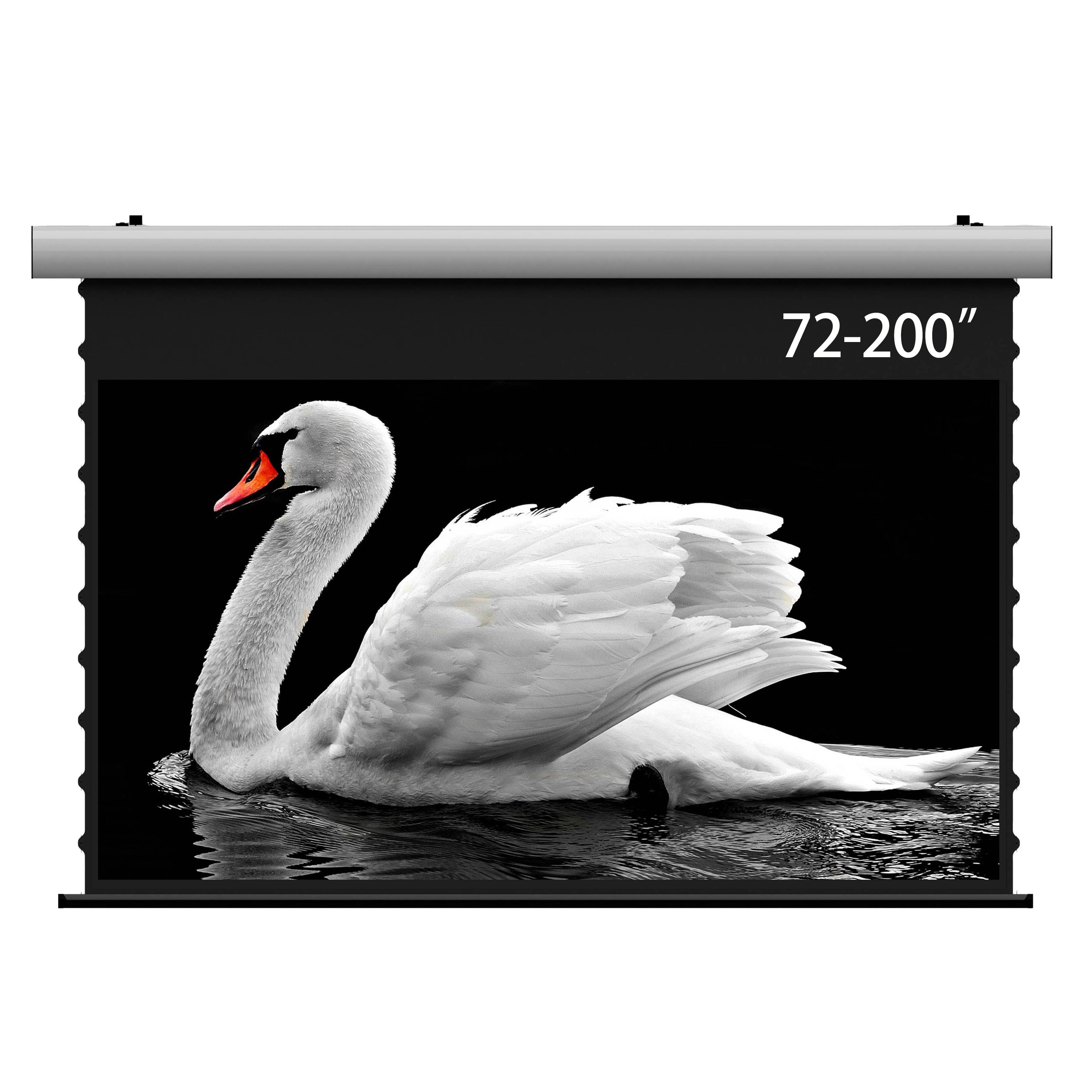72-200" WUPRO Cinema FlowArc Luxury smart electric drop down projector screen