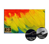 70-150" Wupro Cinema Gallery Grey Crystal Enhanced 3D Fixed Frame Projector Screen For Long Throw Projector