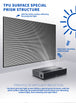 Anti-reflective principle The black grille anti-glare screen adopts a special prism structure, the white surface reflects the projected light, and the black part absorbs the ambient light, thus achieving the anti-glare effect.