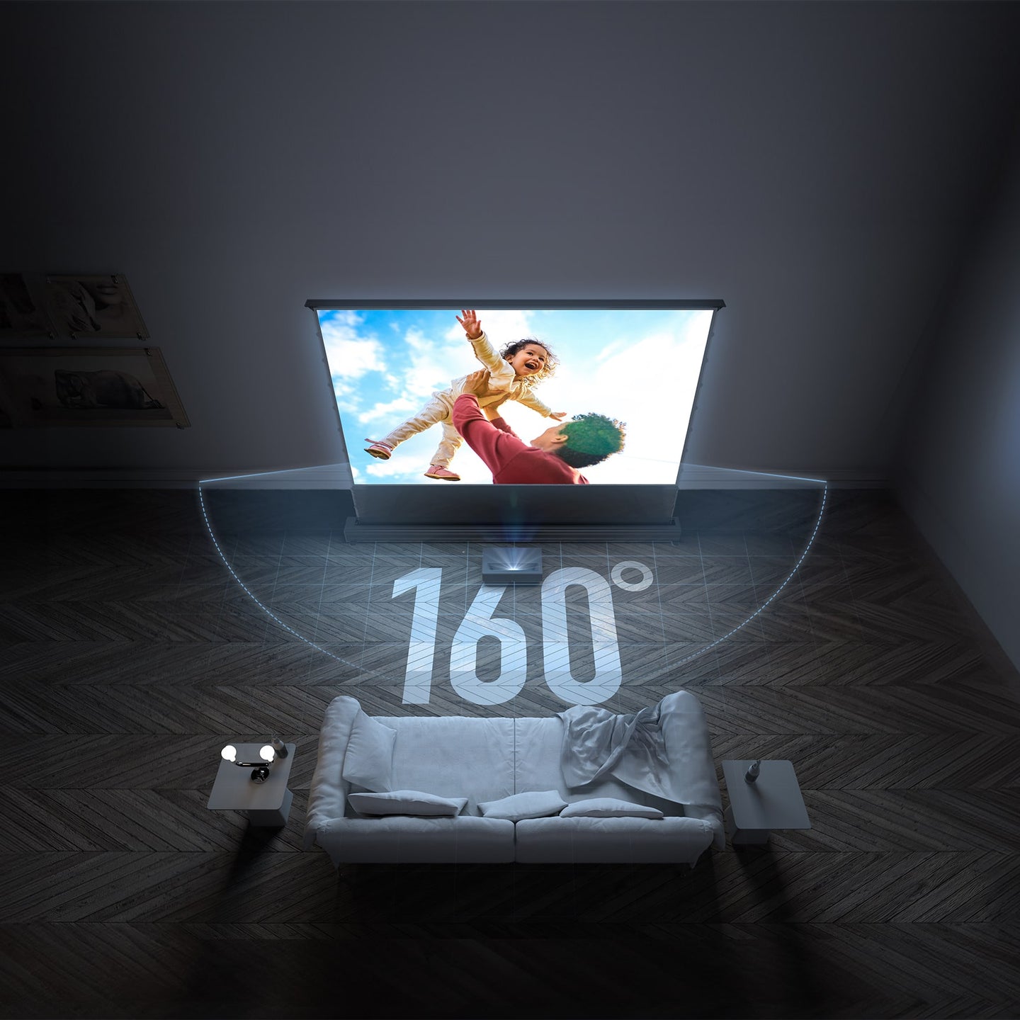 Formovie Theater premiu+120inch Formovie UST Floor rising screen Ultra-wide viewing angle