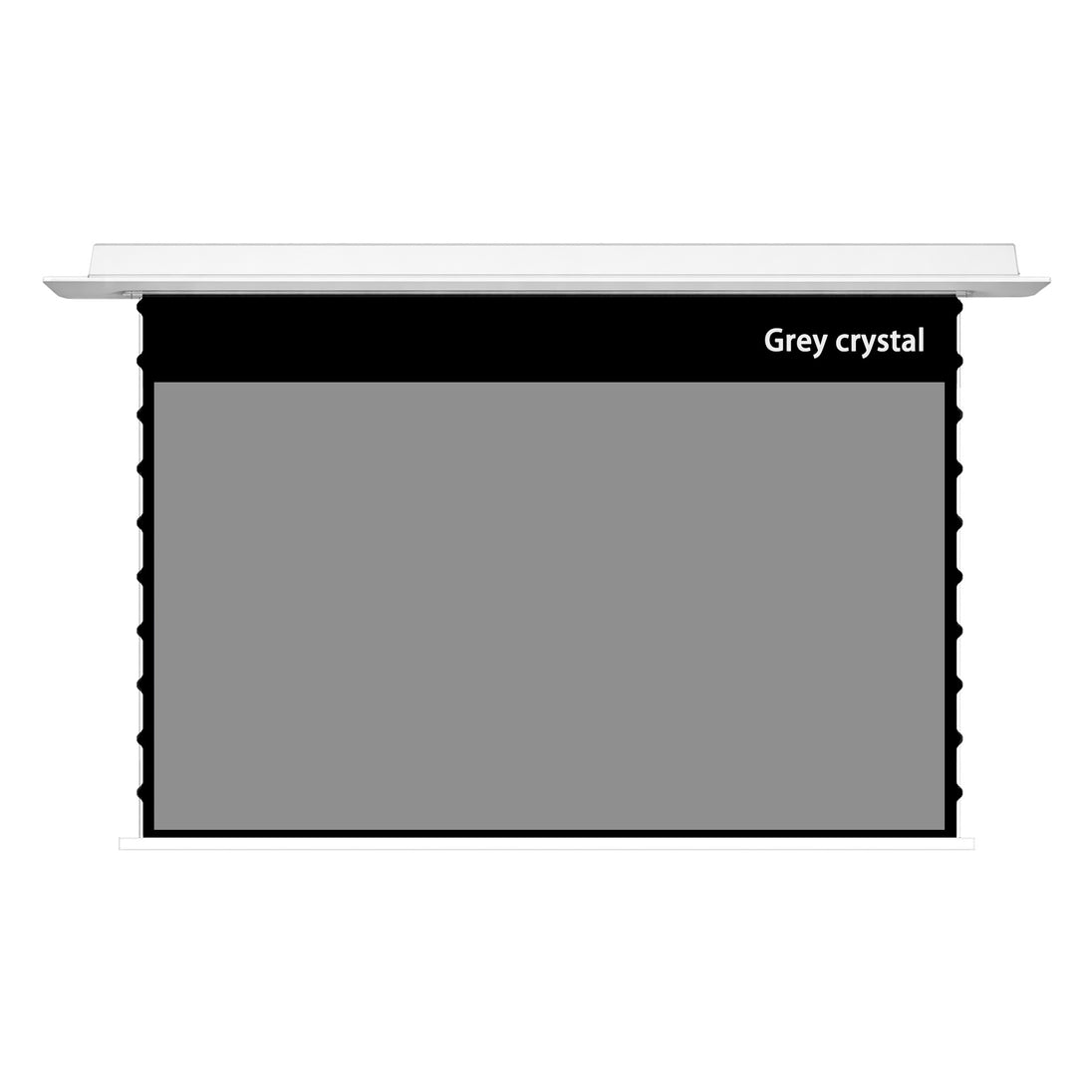 WUPRO Cinema Cirrus In-Ceiling Smart Motorized Drop Down Projector Screen - grey crystal