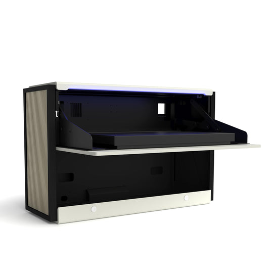 WUPRO Cinema C1 Nano Compact Smart Flip Laser TV Cabinet For UST Projector -Pearl White with Ambient Glow