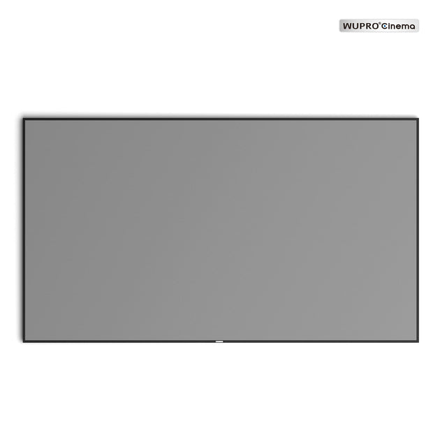 WUPRO Cinema Peacock Evo Fresnel Ultra-Contrast ALR Tri-Chroma Laser Fixed Frame Projector Screen – Front View (No Projection)