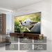 NIKOHOME Phantom5 Walnut Smart Laser TV Cabinet for UST Projector with LeApex CBSP CLR Screen, >90% CLR, wrinkle-free 4K/8K UHD, compatible with 99% UST projectors