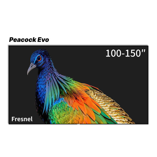 1st place UST screen :100-150inch seamless WUPRO peacock Evo True Fresnel ALR UST fixed frame screen,peak gain1.6,alr＞95%,ultra contrast,Tri-chroma 