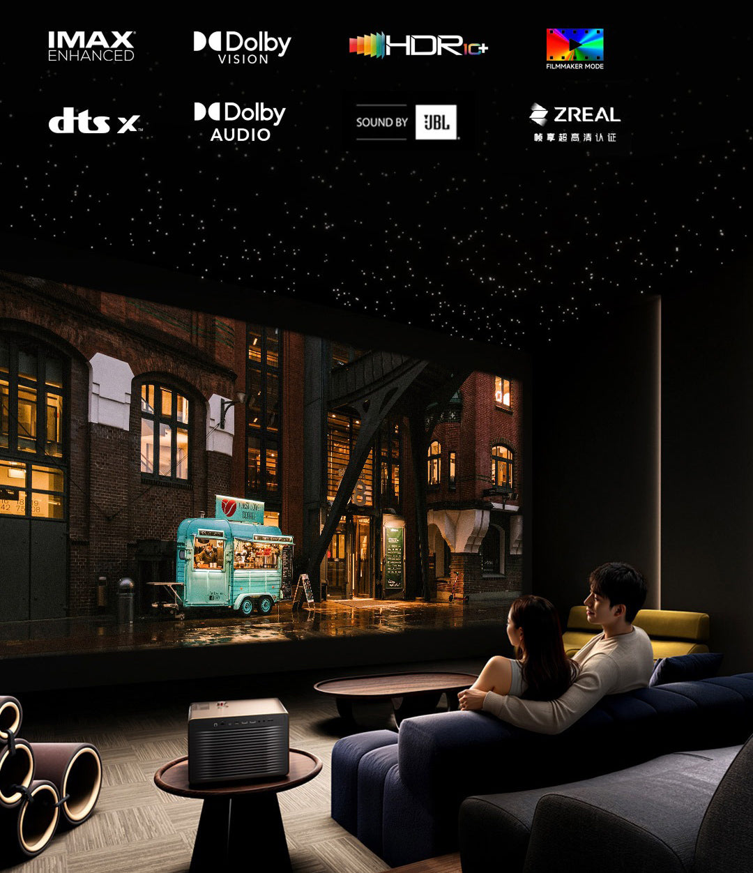 Vidda C5 Master 4K triple-laser projector with IMAX Enhanced, Dolby Vision, HDR10+, JBL audio