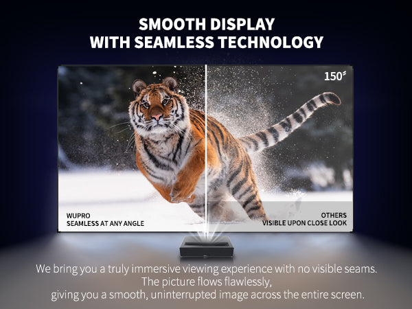 WUPRO Cinema Exclusive 150inch Seamless Technology  Black Lenticular  ALR CLR UST Projection Screen