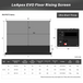 WUPRO LeApex EVO CBSP  Dimensions Diagram – CLR ALR UST Floor Rising Projector Screen Specifications