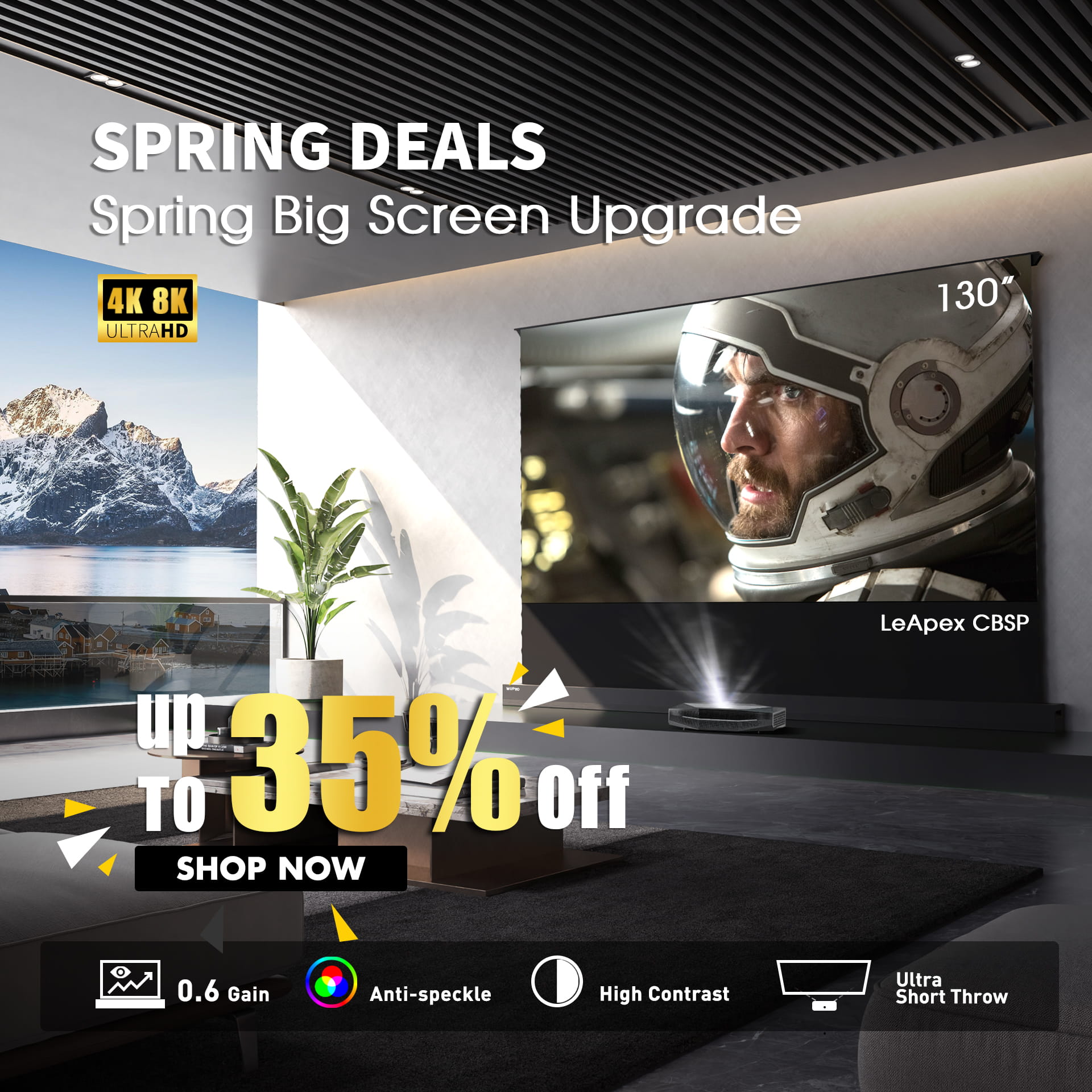 WUPROBUY March Spring Sale – Up to 35% Off Projectors & Screens