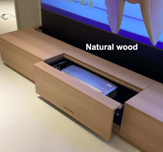 100/120inch NIKOHOME Berlin1 Masterpiece Series Lacquer-free Solid wood  Smart Laser TV Cabinet For UST Projector- Natural wood colour