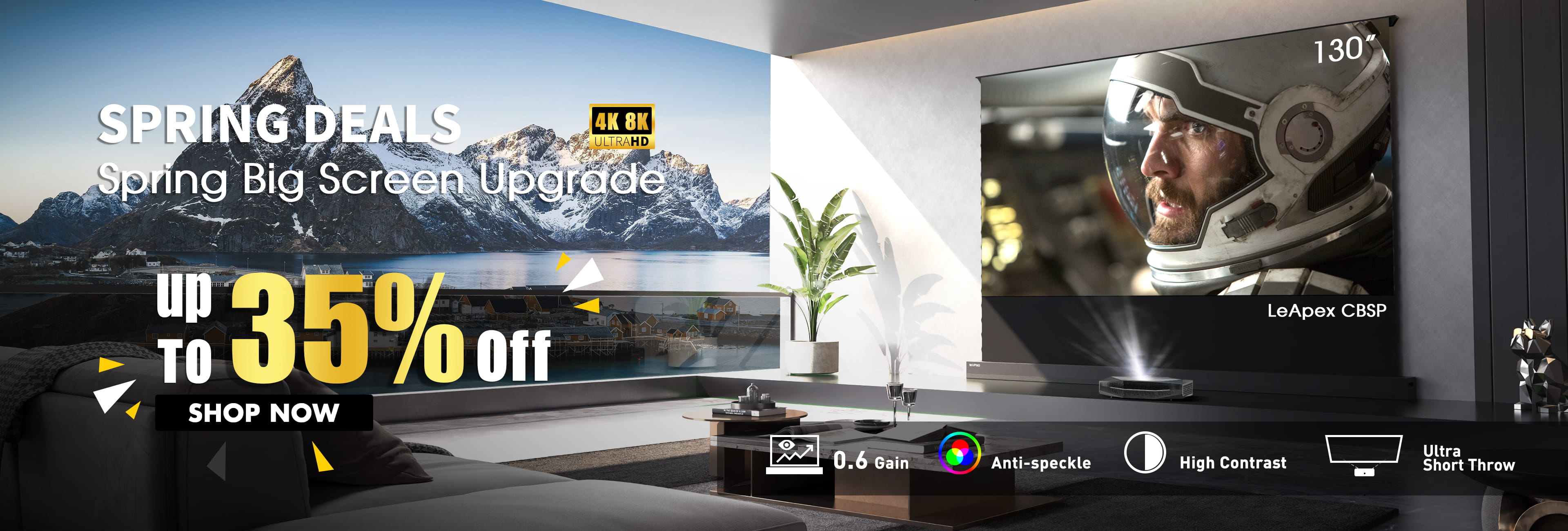 WUPROBUY March Spring Sale – Up to 35% Off Projectors & Screens