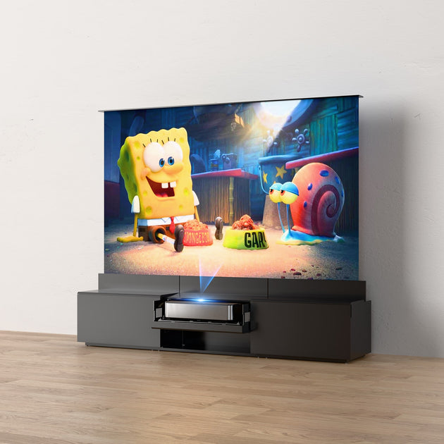 WUPRO DR-500 Customisable colours Fully Concealed Smart UST Laser TV Cabinet- matte black