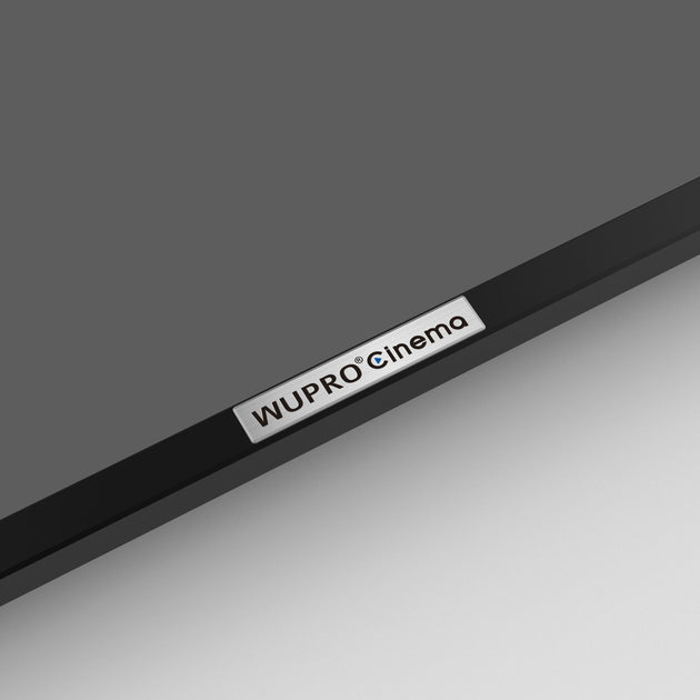 Wupro Cinema Gallery Evo CBSP Fixed Frame Projection Screen Logo Detail Display