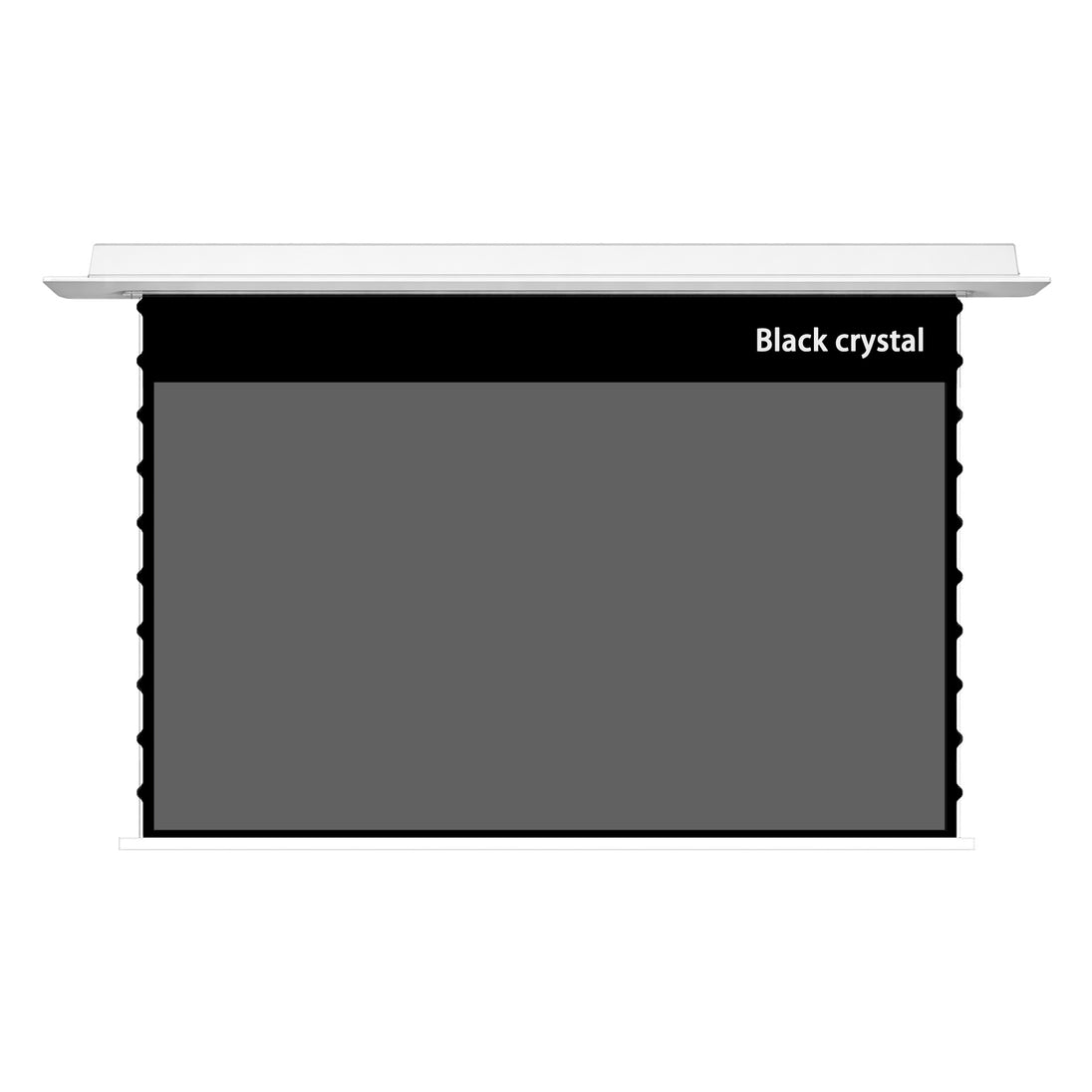 WUPRO Cinema Cirrus In-Ceiling Smart Motorized Drop Down Projector Screen -black crystal