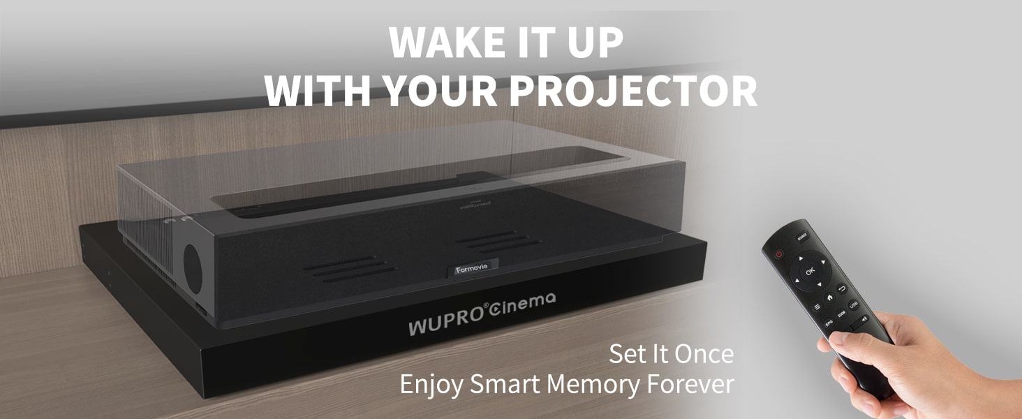 WUPRO Cinema WP7 Electric Smart Sliding Tray for UST Projector Set it once and enjoy smart memory forever