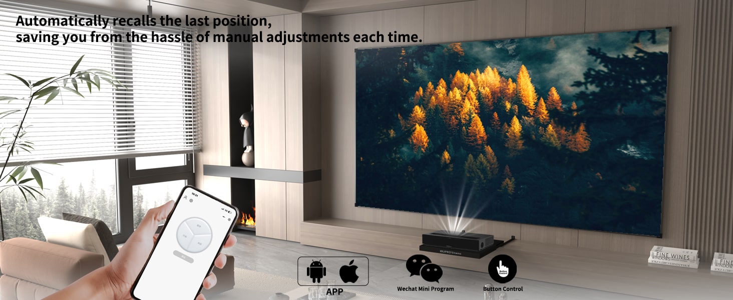 WUPRO Cinema WP7 Electric Smart Slider Tray For UST projector
Multiple control methods