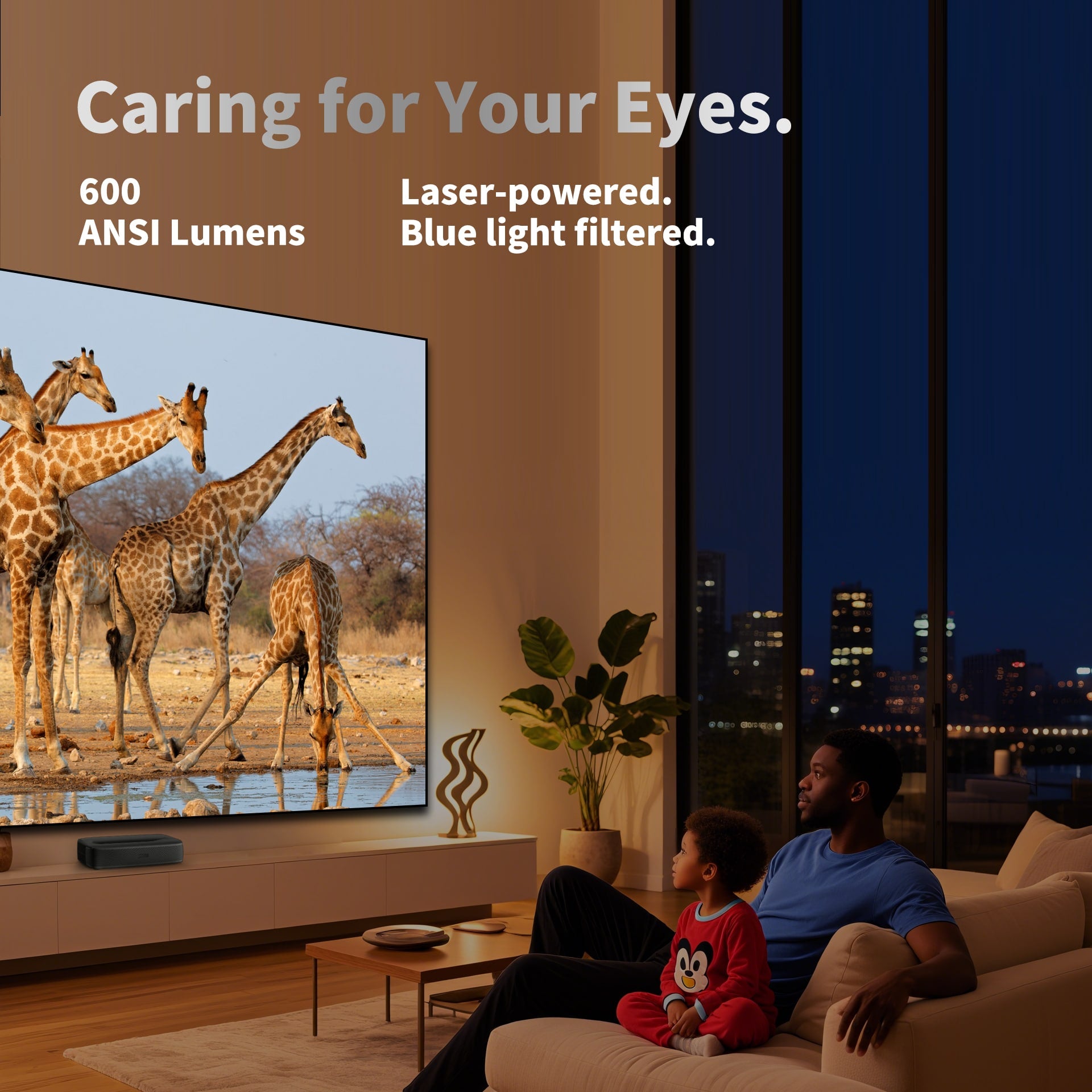 WUPRO Cinema G3 triple laser mini UST projector caring for your eyes
