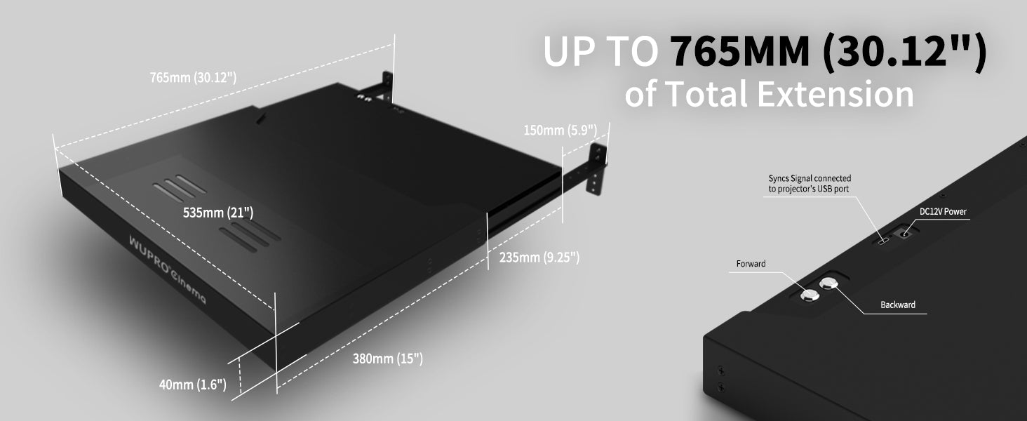 WUPRO Cinema WP7 Electric Smart Slider Tray For UST projector size