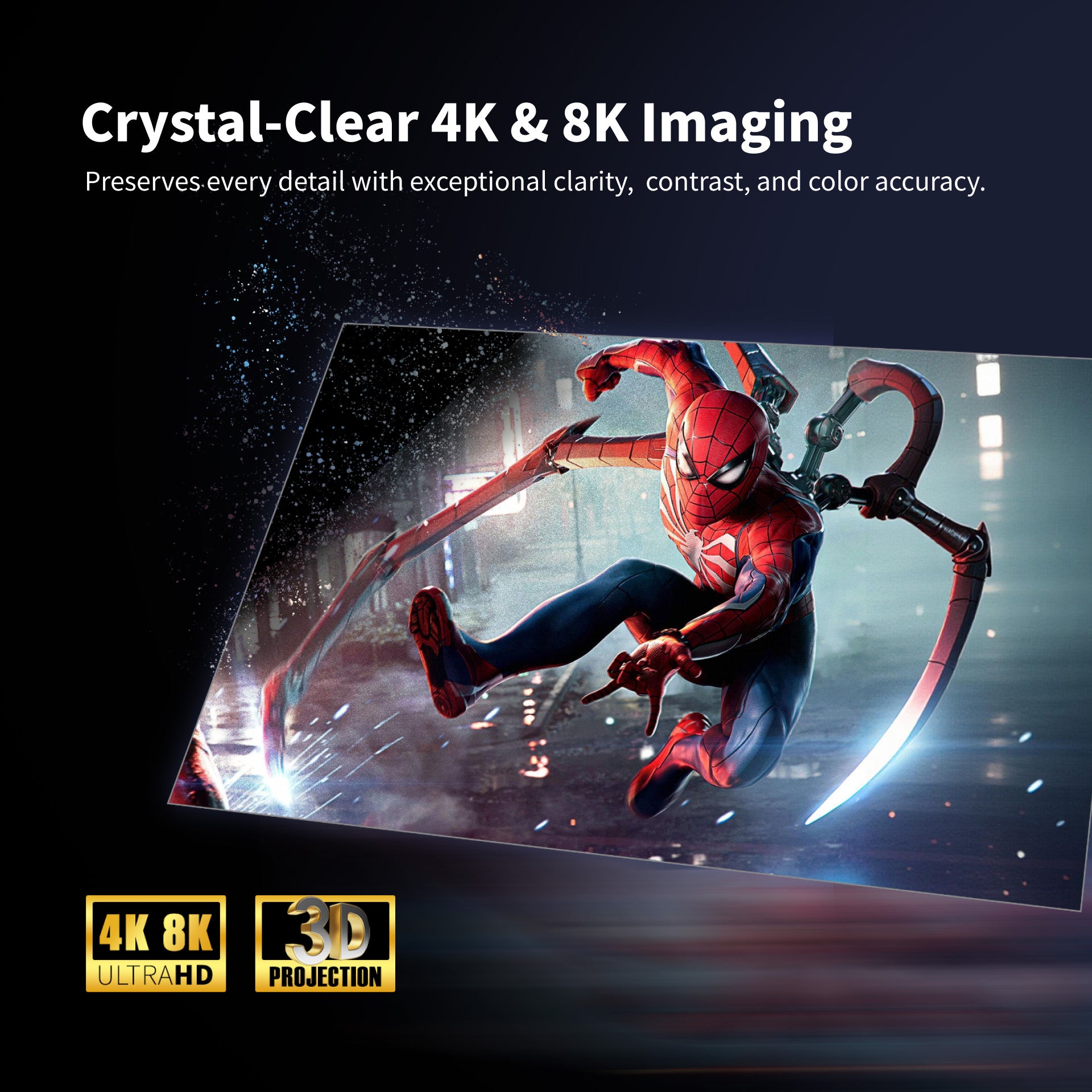 132-Inch Seamless Lenticular WUPRO CLR ALR Fixed Frame Projector Screen for Ultra Short Throw Projectors with Crystal-Clear 4K & 8K Imaging