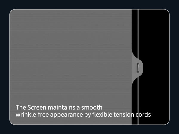 WUPRO Cinema LeApex electric floor-lift screen with advanced tension system keeps the screen surface flat and wrinkle-free