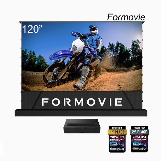 Save €1,500 when you purchase the Formovie Theater premiu+120inch Formovie UST Floor rising screen from WUPRO BUY.