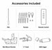 WUPRO Cinema FlowArc motorized drop-down projector screen in-box accessories included with the screen