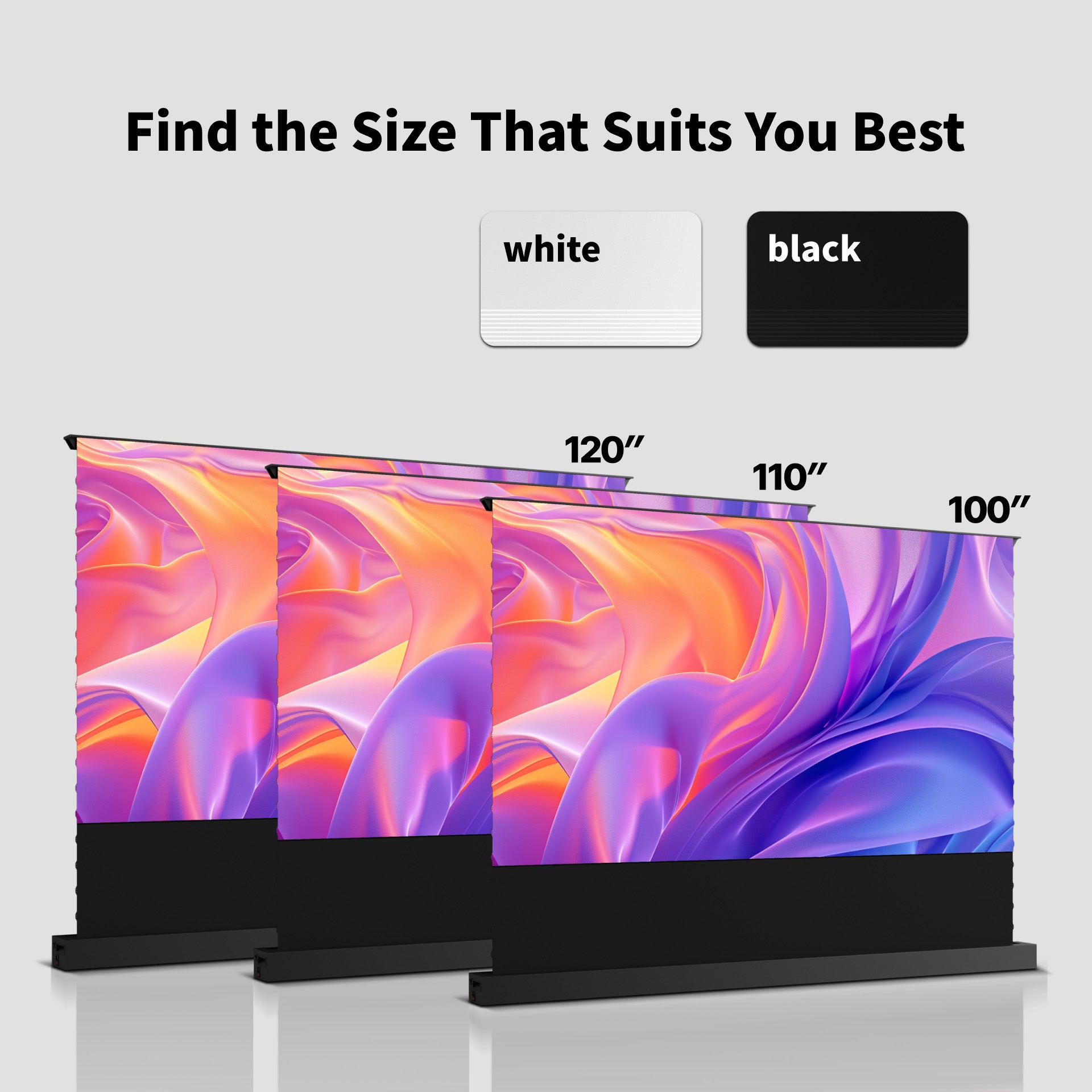 WUPRO LeApex EVO CBSP UST Floor Rising Screen – Available in Black or White Housing