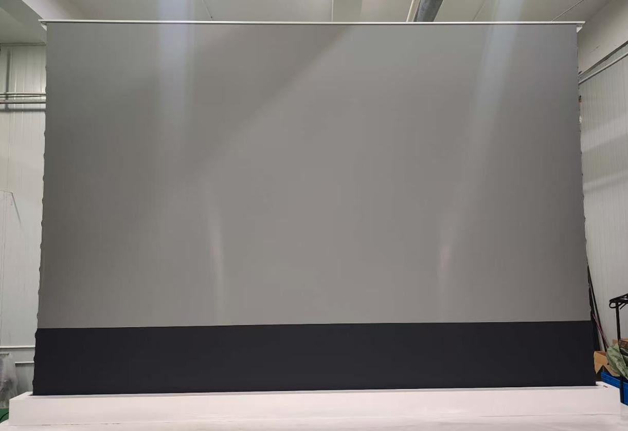 WUPRO LeApex EVO CBSP CLR UST floor rising screen factory testing front view