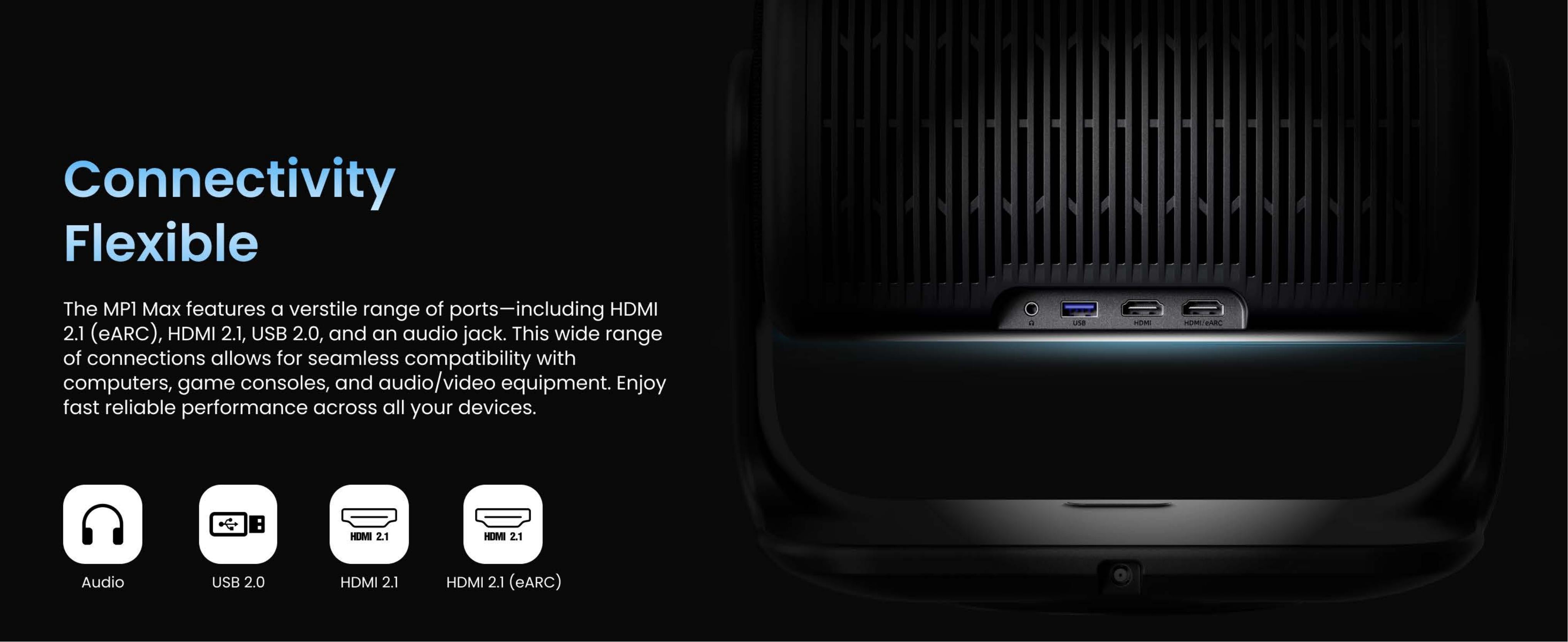 Dangbei MP1 MAX Tripe Laser & LED 3100 ISO Lumens 4K projector Connectivity Flexible