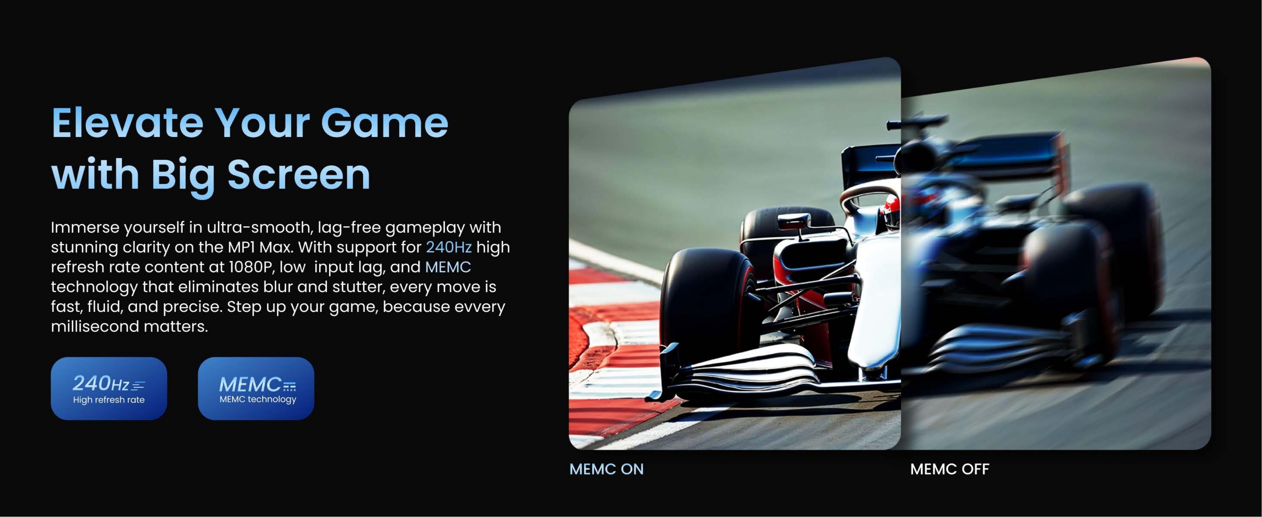 Dangbei MP1 MAX 4K laser projector 240Hz High refresh rate,MEMC technology