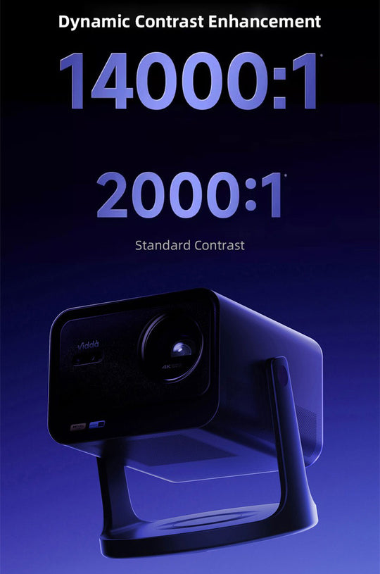 Vidda C3 Pro 4K tri-color laser projector with 14,000:1 dynamic contrast ratio