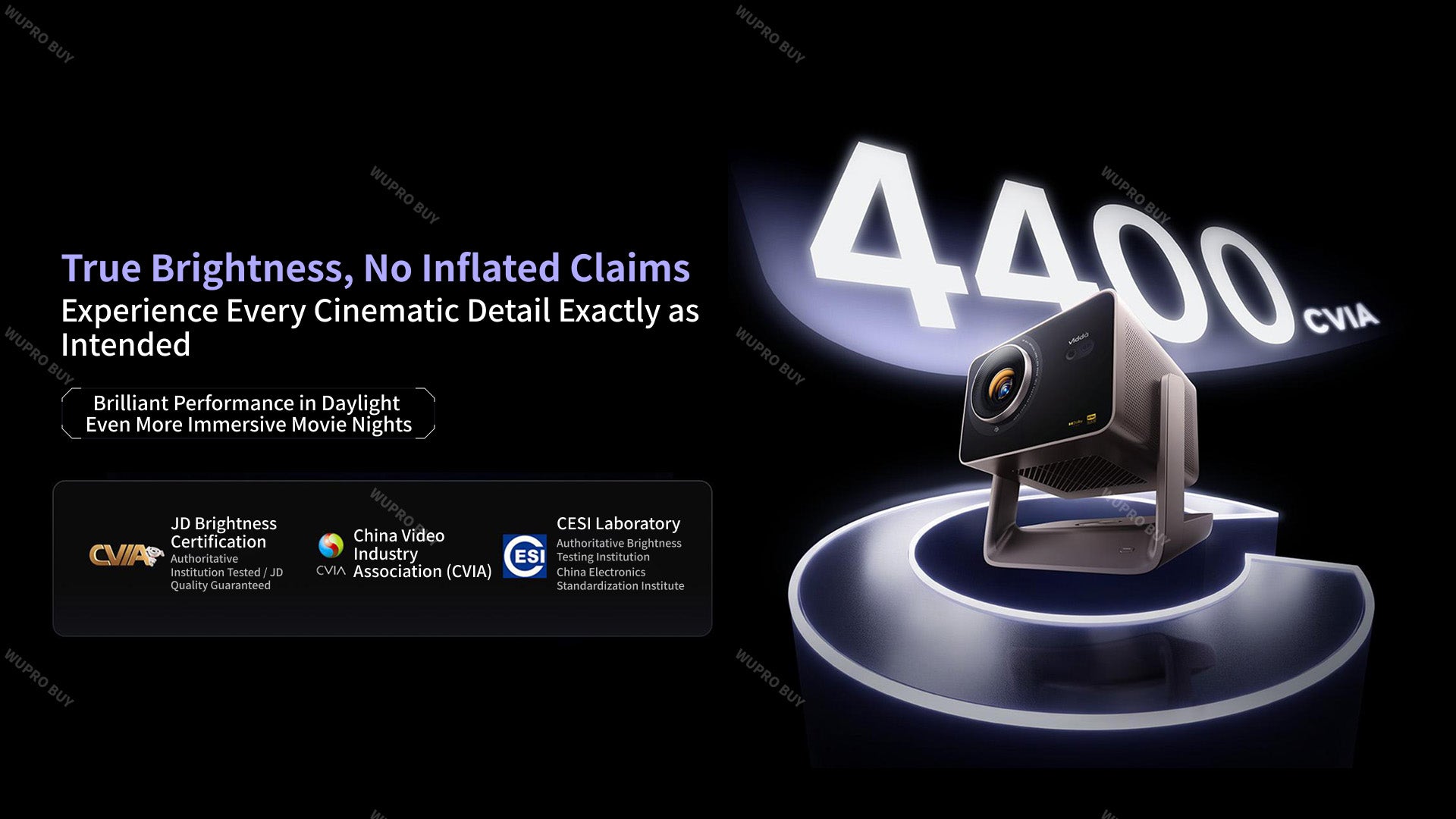 Vidda C5 Ultra 4K Projector with High Brightness for Daytime and Home Theater Viewing