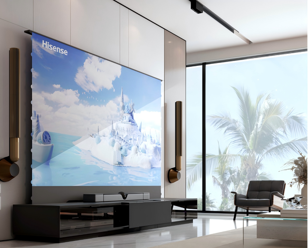 100/120inch NIKOHOME Berlin1 Masterpiece Series Lacquer-free Solid wood  Smart Laser TV Cabinet For UST Projector