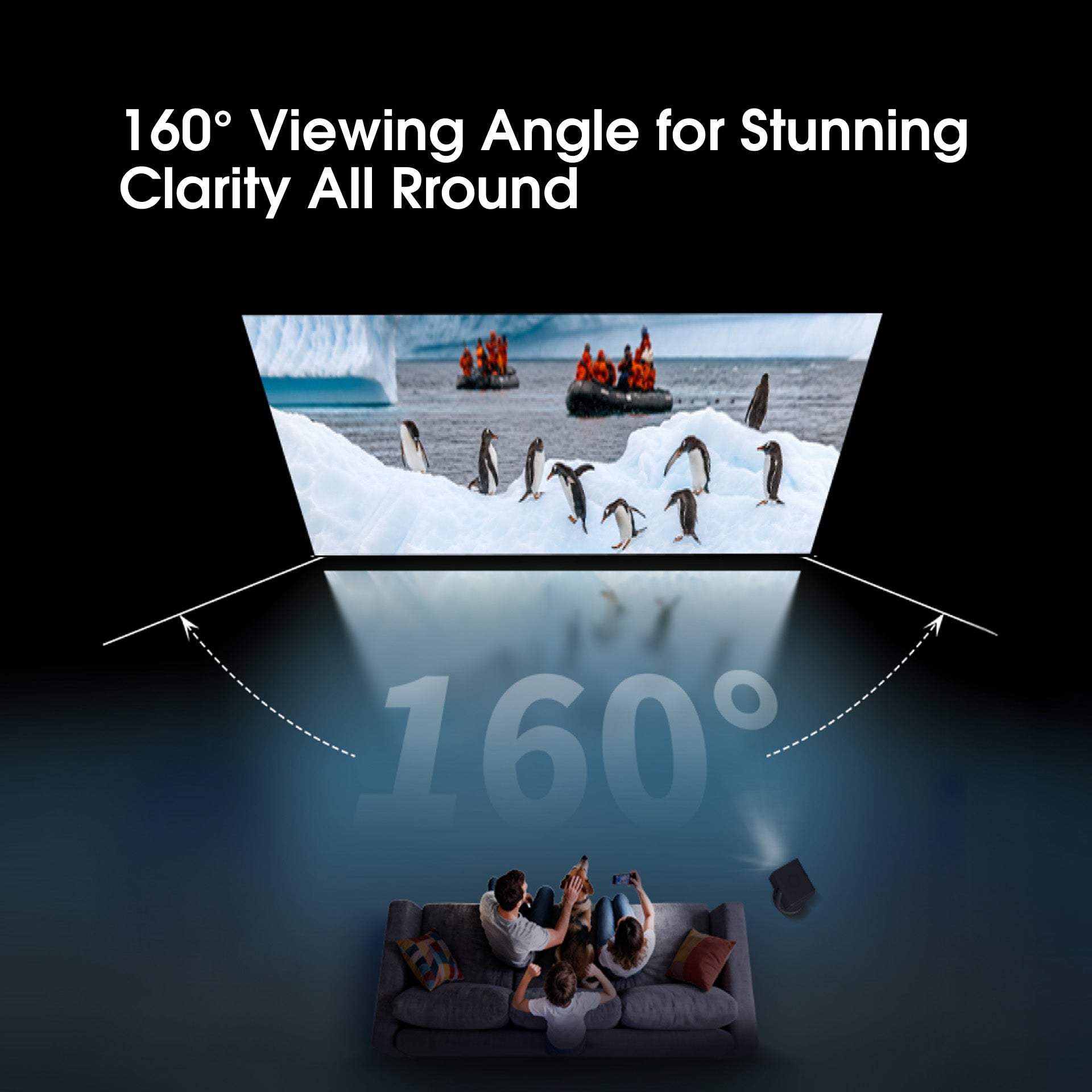 WUPRO Gallery Soft Matte White Fixed Frame Screen with 160° Wide Viewing Angle for Stunning All-Around Clarity