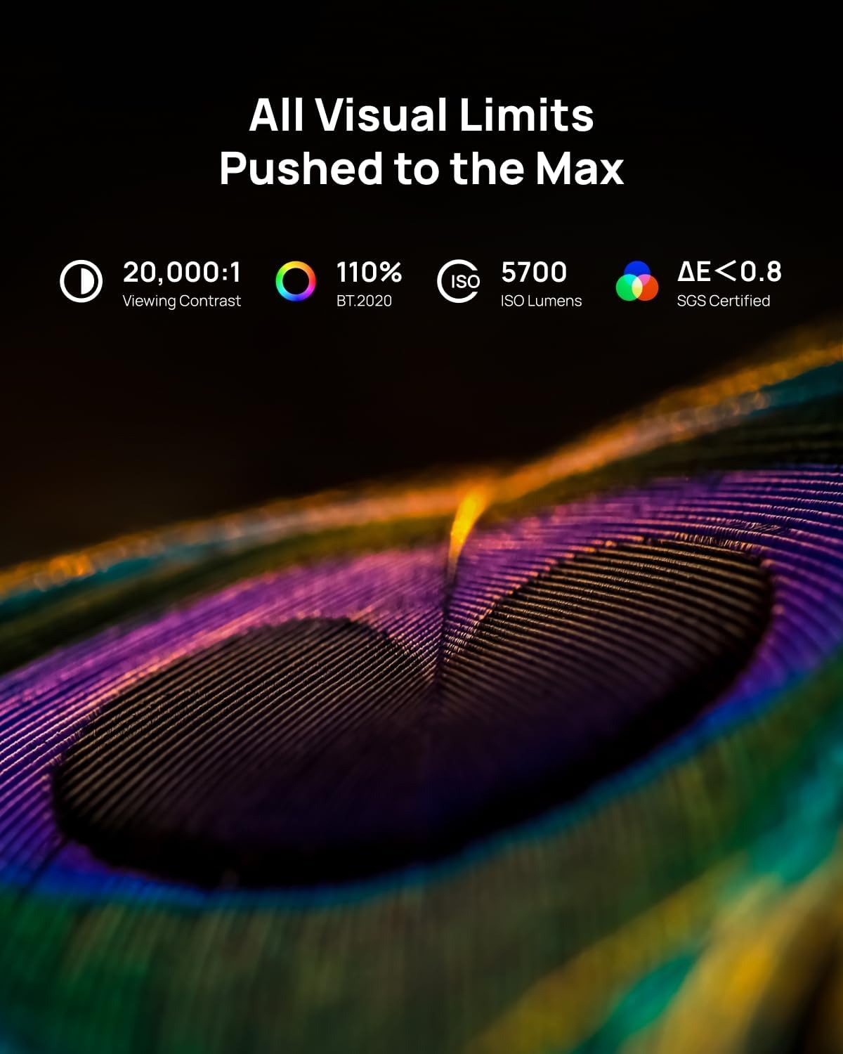 HORIZON 20 Max – 5700 ISO Lumens brightness, 20,000:1 contrast ratio, 4K UHD, IMAX Enhanced, built-in Google TV