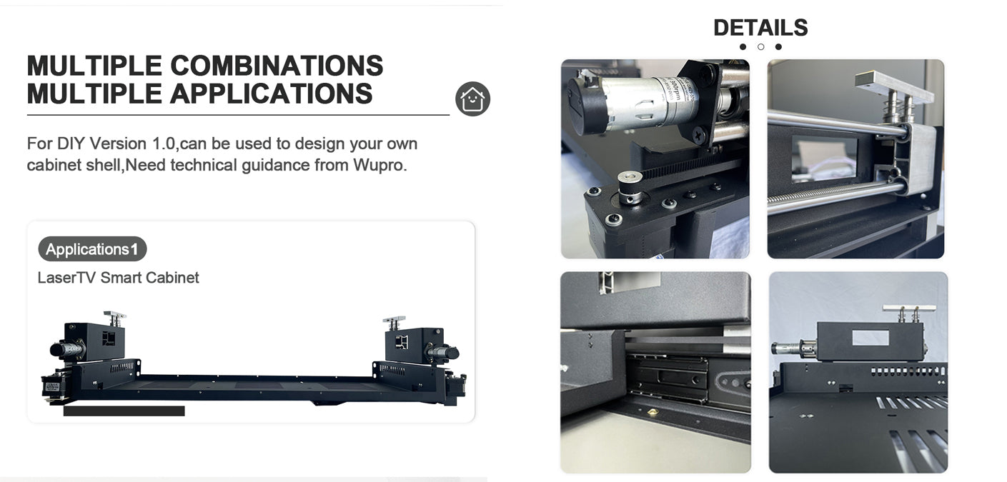 WUPRO BUY Smart Laser TV Cabinet Inside Retractable System Detail Showcase
