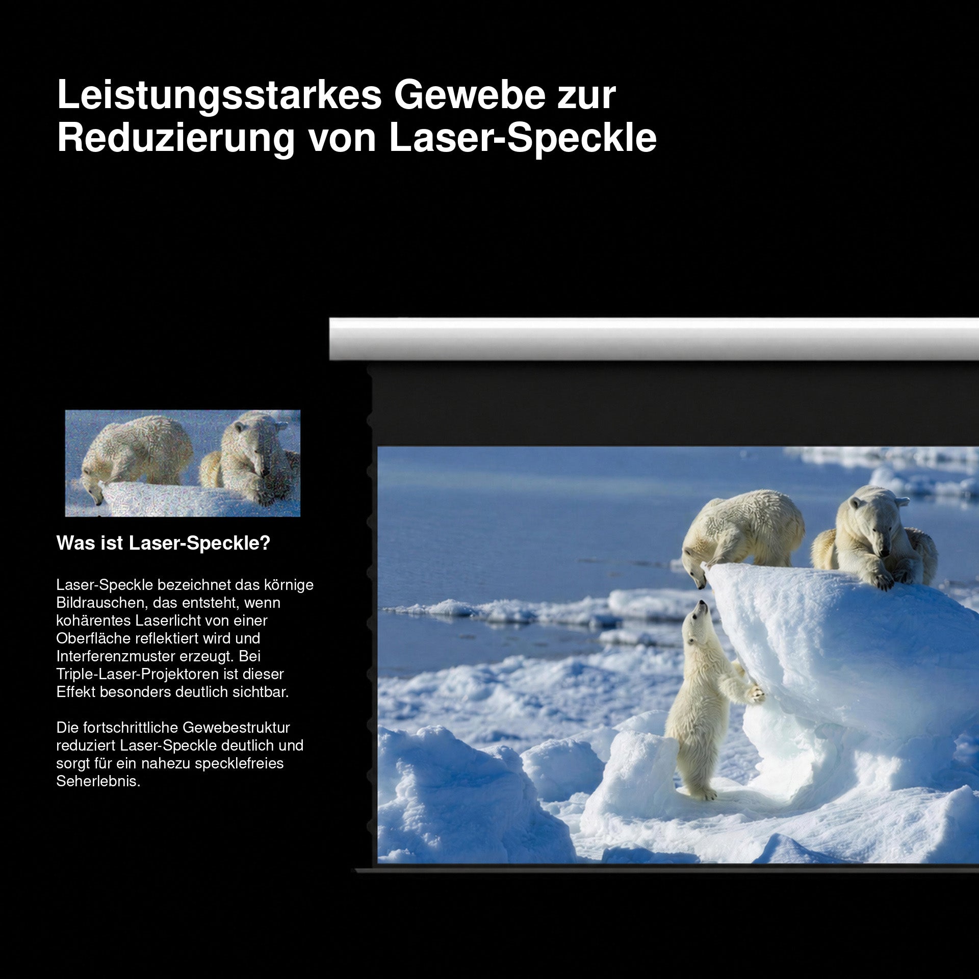 WUPRO 4K Gewebe-Akustikleinwand zur Reduzierung von Speckle bei RGB-Triple-Laserprojektoren
